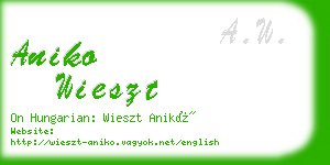 aniko wieszt business card